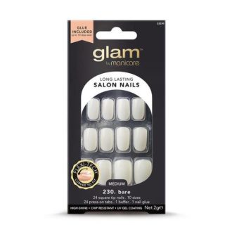 GLAM Salon Nails Bare Square 22230