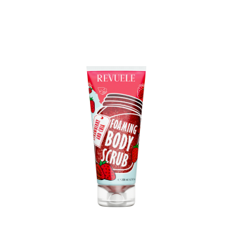 REVUELE FOAMING BODY SCRUB Strawberry and Chia 200