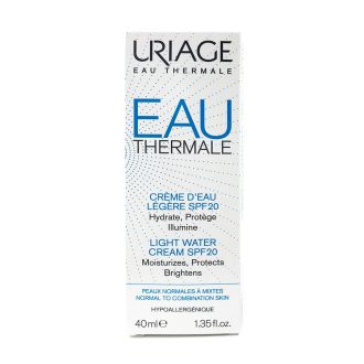 Eau Thermale Water Cream SPF20 All Skin Types - 40ml