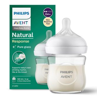 Natural Glass feeding bottle 120ml (1x)
