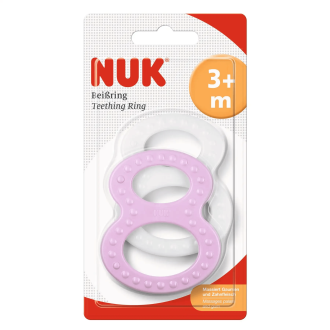 '- NUK-10256455 Teething Ring 2/BLC 3M+