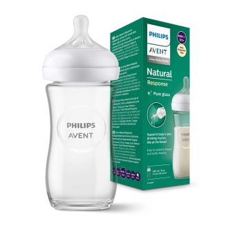 Natural Glass feeding bottle 240ml (1x)