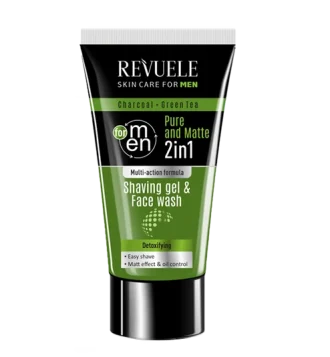 Revuele Men Care Charcoal And Green Tea Shaving Gel & Face Wash