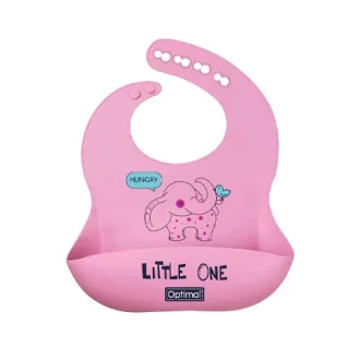 OPTIMAL SILICONE BABY BIB(4+)-PINK