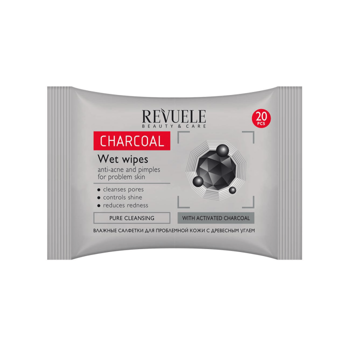 REVUELE-Wet-Wipes-Charcoal-Anti-Acne-And-Pimples-For-Problem-Skin-Pack-of-20