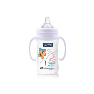 w/neck feeding bottle 240 ml w/handle