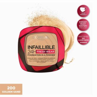 OMP Infallible 24H Fdt Powder 200 Gold. Sand